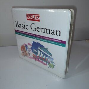Sealed Berlitz Basic German Three-60 Minute Audio Cassetts/Study Guide